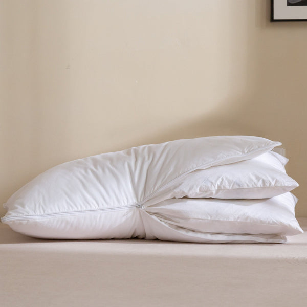Adjustable 3 - Layer Goose Feather Pillow - L - LOVSOUL