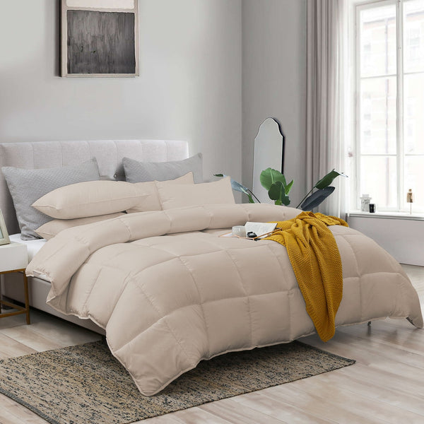 L LOVSOUL Beige Down Alternative Comforter - L - LOVSOUL