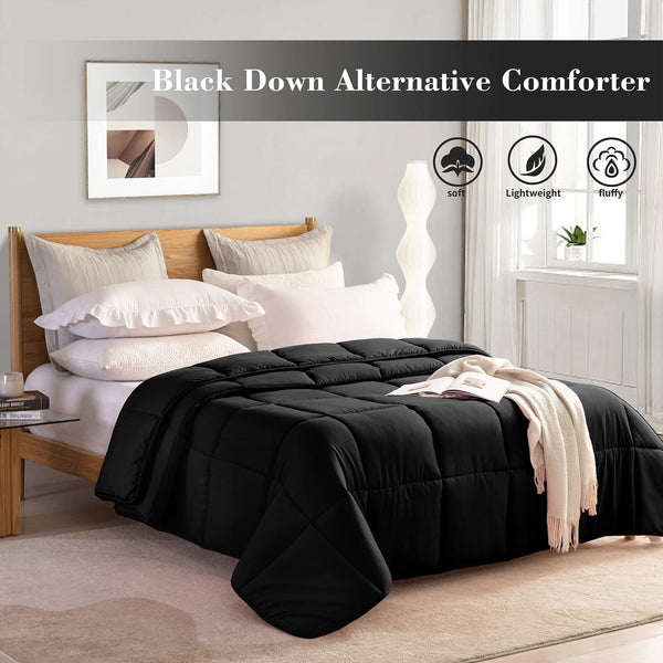 L LOVSOUL Black Down Alternative Comforter - L - LOVSOUL