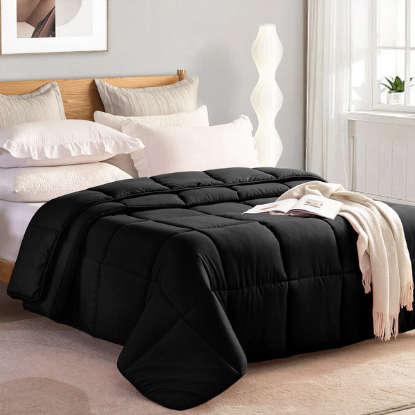 L LOVSOUL Black Down Alternative Comforter - L - LOVSOUL
