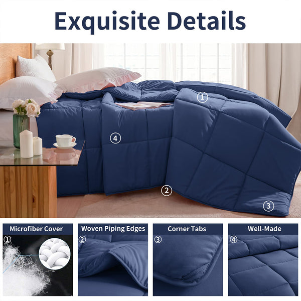 L LOVSOUL Blue Down Alternative Comforter - L - LOVSOUL