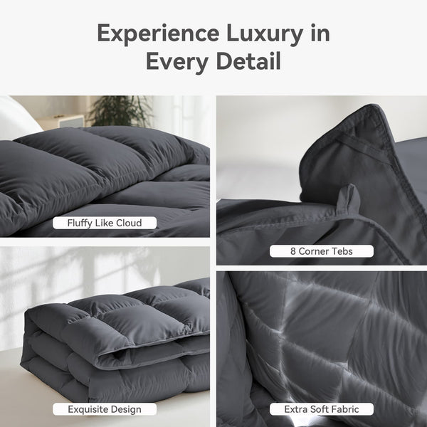 L LOVSOUL Dark Gray Goose Down Comforter - L - LOVSOUL