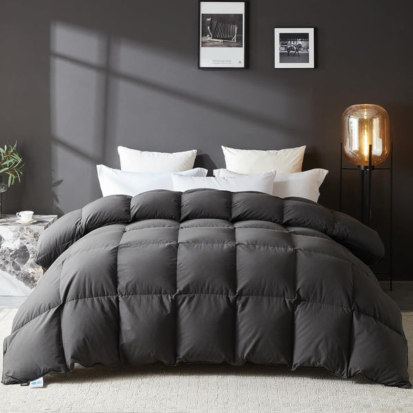 L LOVSOUL Goose Down Feather Comforter - Black - L - LOVSOUL