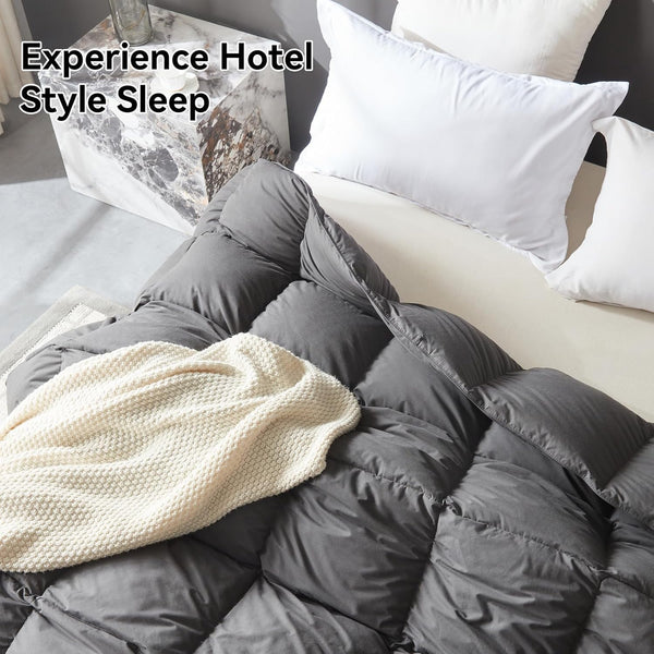 L LOVSOUL Goose Down Feather Comforter - Black - L - LOVSOUL