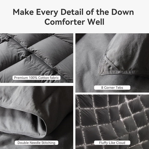 L LOVSOUL Goose Down Feather Comforter - Black - L - LOVSOUL