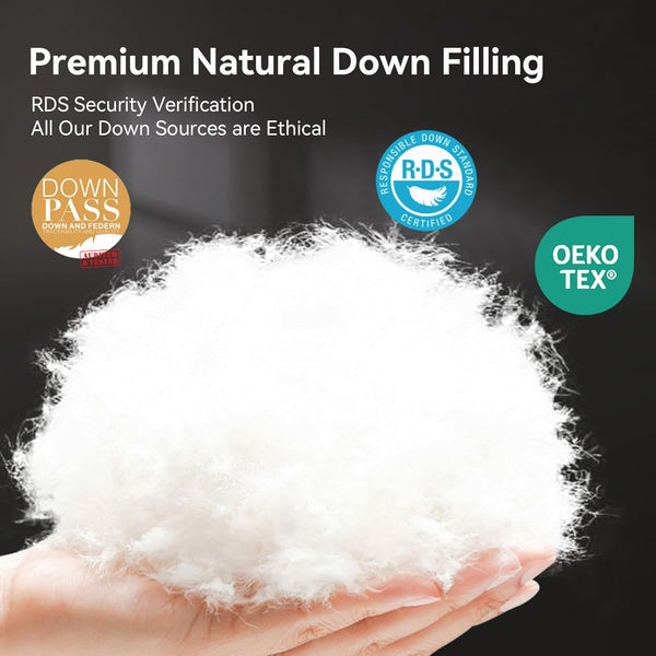 L LOVSOUL Goose Down Feather Comforter - White - L - LOVSOUL