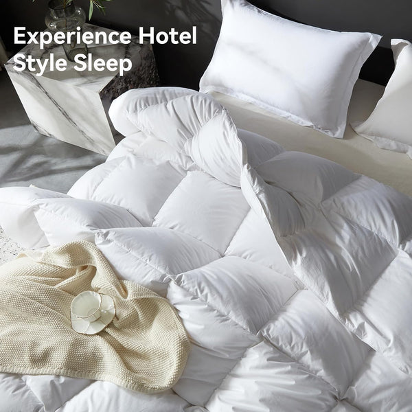 L LOVSOUL Goose Down Feather Comforter - White - L - LOVSOUL