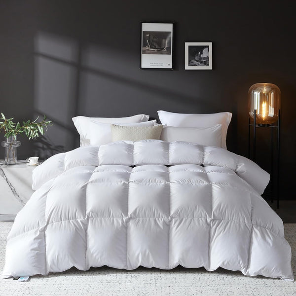 L LOVSOUL Goose Down Feather Comforter - White - L - LOVSOUL