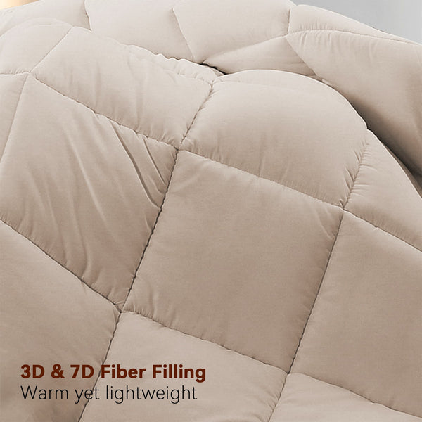 L LOVSOUL Khaki Down Alternative Comforter - L - LOVSOUL