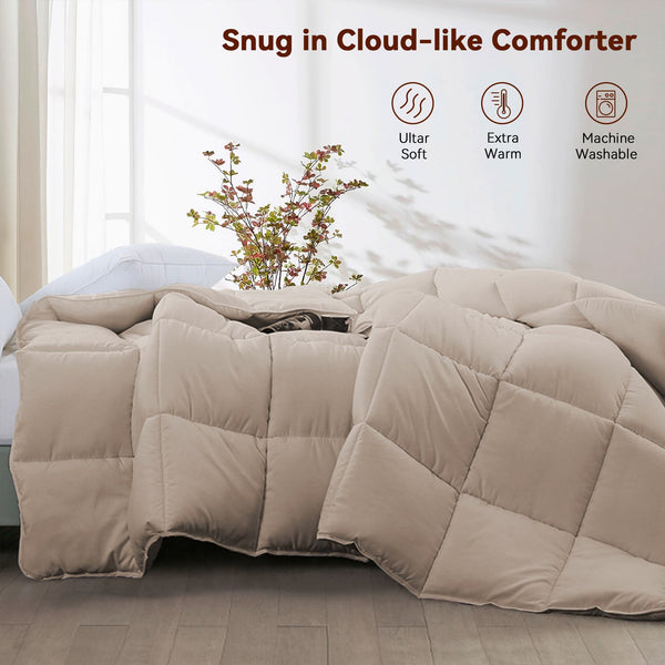 L LOVSOUL Khaki Down Alternative Comforter - L - LOVSOUL