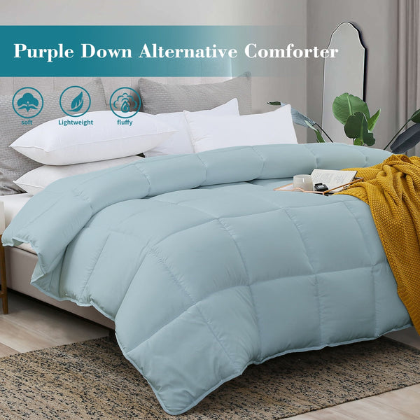 L LOVSOUL Light Blue Down Alternative Comforter - L - LOVSOUL