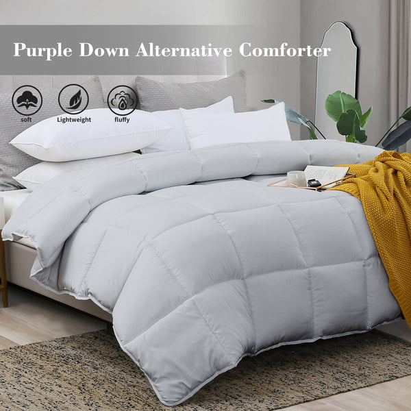 L LOVSOUL Light Gray Down Alternative Comforter - L - LOVSOUL