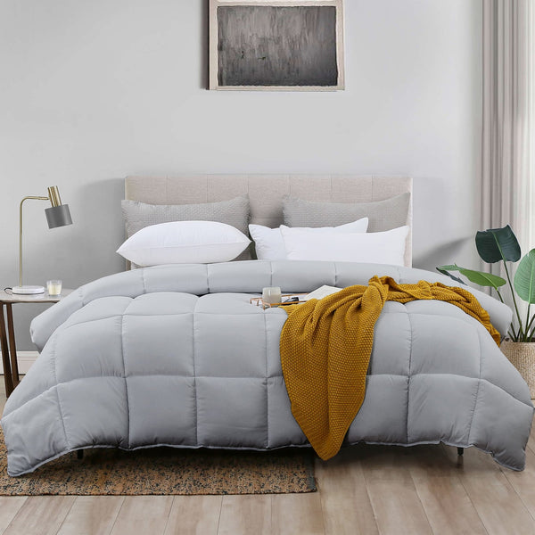L LOVSOUL Light Gray Down Alternative Comforter - L - LOVSOUL
