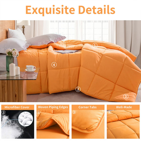 L LOVSOUL Orange Down Alternative Comforter - L - LOVSOUL