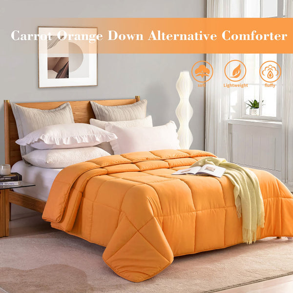 L LOVSOUL Orange Down Alternative Comforter - L - LOVSOUL